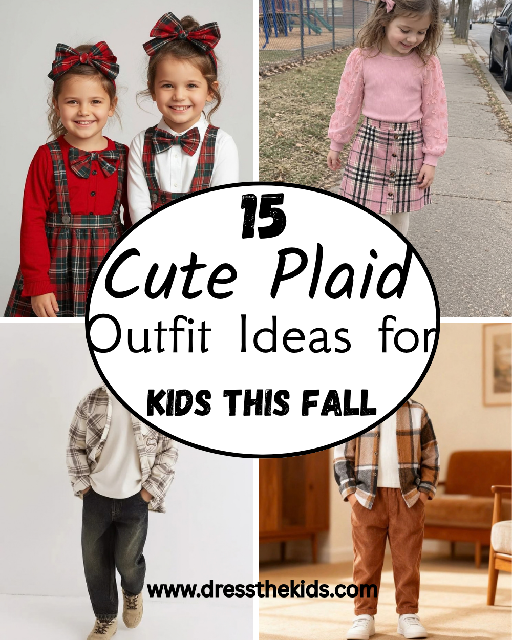 15 Cute Plaid Outfit Ideas for Kids This Fall